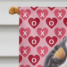 Load image into Gallery viewer, Cavalier Spaniel Hearts Love and Valentine's Day  Flag Canvas House Size