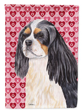 Load image into Gallery viewer, Cavalier Spaniel Hearts Love and Valentine's Day  Flag Canvas House Size