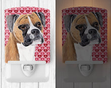 Load image into Gallery viewer, Boxer Hearts Love and Valentine's Day Portrait Ceramic Night Light SC9249CNL