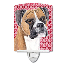 Load image into Gallery viewer, Boxer Hearts Love and Valentine's Day Portrait Ceramic Night Light SC9249CNL
