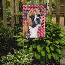 Load image into Gallery viewer, Boxer Hearts Love and Valentine's Day Portrait Garden Flag – Decorative Outdoor Yard Flag