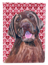 Load image into Gallery viewer, Labrador Chocolate Hearts Love Valentine's Day Flag Canvas House Size