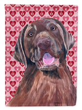 Load image into Gallery viewer, Labrador Chocolate Hearts Love Valentine's Day Garden Flag – Decorative Outdoor Yard Flag