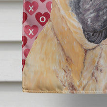 Load image into Gallery viewer, Mastiff Hearts Love and Valentine's Day Portrait Flag Canvas House Size