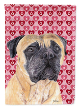 Load image into Gallery viewer, Mastiff Hearts Love and Valentine's Day Portrait Garden Flag – Decorative Outdoor Yard Flag