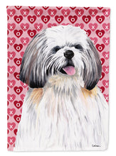 Load image into Gallery viewer, Shih Tzu Hearts Love and Valentine's Day Portrait Flag Canvas House Size