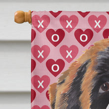 Load image into Gallery viewer, Saint Bernard Hearts Love and Valentine's Day Portrait Flag Canvas House Size
