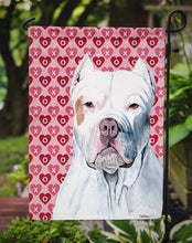 Load image into Gallery viewer, Pit Bull Hearts Love and Valentine's Day Portrait Garden Flag – Decorative Outdoor Yard Flag