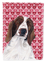 Load image into Gallery viewer, Welsh Springer Spaniel Hearts Love Valentine's Day Flag Canvas House Size