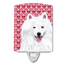 Load image into Gallery viewer, American Eskimo Hearts Love and Valentine's Day Portrait Ceramic Night Light SC9260CNL