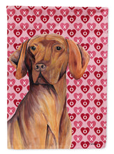 Load image into Gallery viewer, Vizsla Hearts Love and Valentine's Day Portrait Flag Canvas House Size