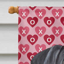 Load image into Gallery viewer, Doberman Hearts Love and Valentine's Day Portrait Flag Canvas House Size