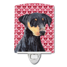 Load image into Gallery viewer, Doberman Hearts Love and Valentine's Day Portrait Ceramic Night Light SC9262CNL