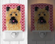 Load image into Gallery viewer, Cairn Terrier Hearts Love and Valentine's Day Portrait Ceramic Night Light SC9264CNL