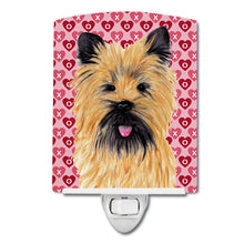 Load image into Gallery viewer, Cairn Terrier Hearts Love and Valentine's Day Portrait Ceramic Night Light SC9264CNL