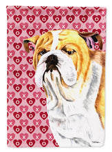 Load image into Gallery viewer, Bulldog English Hearts Love Valentine's Day Flag Canvas House Size