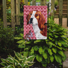 Load image into Gallery viewer, Beagle Hearts Love and Valentine's Day Portrait Garden Flag – Decorative Outdoor Yard Flag