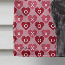 Load image into Gallery viewer, Pug Black Hearts Love Valentine's Day Flag Canvas House Size