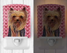 Load image into Gallery viewer, Yorkie Hearts Love and Valentine's Day Portrait Ceramic Night Light SC9274CNL
