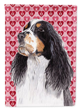 Load image into Gallery viewer, Springer Spaniel Hearts Love Valentine's Day Garden Flag – Decorative Outdoor Yard Flag
