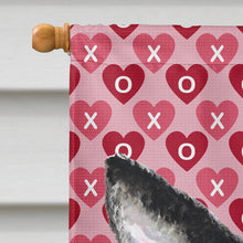Load image into Gallery viewer, Boston Terrier Hearts Love and Valentine's Day Portrait Flag Canvas House Size