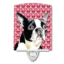 Load image into Gallery viewer, Boston Terrier Hearts Love Valentine's Day Ceramic Night Light SC9279CNL