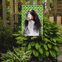 Load image into Gallery viewer, Springer Spaniel St. Patrick's Day Shamrock Portrait Garden Flag – Decorative Outdoor Yard Flag