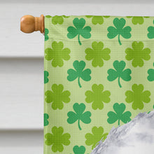 Load image into Gallery viewer, Bichon Frise St. Patrick's Day Shamrock Portrait Flag Canvas House Size