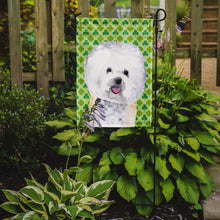 Load image into Gallery viewer, Bichon Frise St. Patrick's Day Shamrock Portrait Garden Flag – Decorative Outdoor Yard Flag