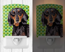 Load image into Gallery viewer, Dachshund St. Patrick's Day Shamrock Portrait Ceramic Night Light SC9283CNL