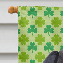 Load image into Gallery viewer, Labrador Black St. Patrick's Day Shamrock Flag Canvas House Size