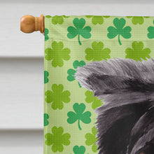Load image into Gallery viewer, Border Collie St. Patrick's Day Shamrock Portrait Flag Canvas House Size