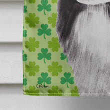 Load image into Gallery viewer, Border Collie St. Patrick's Day Shamrock Portrait Flag Canvas House Size