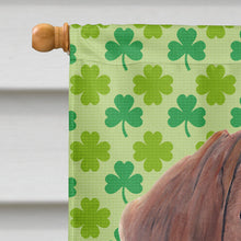 Load image into Gallery viewer, Dachshund St. Patrick's Day Shamrock Portrait Flag Canvas House Size