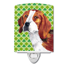 Load image into Gallery viewer, Beagle St. Patrick's Day Shamrock Portrait Ceramic Night Light SC9289CNL