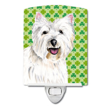 Load image into Gallery viewer, Westie St. Patrick's Day Shamrock Portrait Ceramic Night Light SC9290CNL