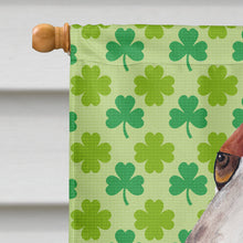 Load image into Gallery viewer, Basset Hound St. Patrick's Day Shamrock Portrait Flag Canvas House Size
