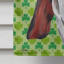 Load image into Gallery viewer, Basset Hound St. Patrick's Day Shamrock Portrait Flag Canvas House Size