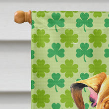 Load image into Gallery viewer, Bulldog English St. Patrick's Day Shamrock Flag Canvas House Size