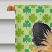 Load image into Gallery viewer, Cairn Terrier St. Patrick's Day Shamrock Portrait Flag Canvas House Size
