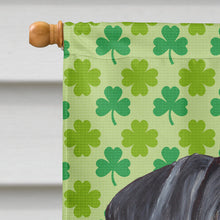 Load image into Gallery viewer, Doberman St. Patrick's Day Shamrock Portrait Flag Canvas House Size