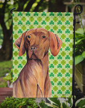 Load image into Gallery viewer, Vizsla St. Patrick's Day Shamrock Portrait Garden Flag – Decorative Outdoor Yard Flag