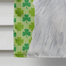 Load image into Gallery viewer, American Eskimo St. Patrick's Day Shamrock Portrait Flag Canvas House Size