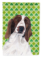 Load image into Gallery viewer, Welsh Springer Spaniel St. Patrick's Day Shamrock Flag Canvas House Size