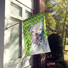 Load image into Gallery viewer, Pit Bull St. Patrick's Day Shamrock Portrait Flag Canvas House Size