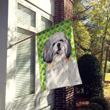 Load image into Gallery viewer, Shih Tzu St. Patrick's Day Shamrock Portrait Flag Canvas House Size