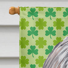 Load image into Gallery viewer, Shih Tzu St. Patrick's Day Shamrock Portrait Flag Canvas House Size