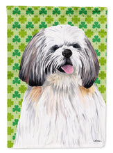 Load image into Gallery viewer, Shih Tzu St. Patrick's Day Shamrock Portrait Garden Flag – Decorative Outdoor Yard Flag