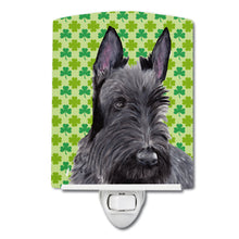 Load image into Gallery viewer, Scottish Terrier St. Patrick's Day Shamrock Portrait Ceramic Night Light SC9306CNL
