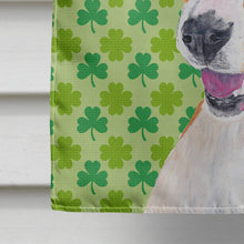 Load image into Gallery viewer, Basenji St. Patrick's Day Shamrock Portrait Flag Canvas House Size